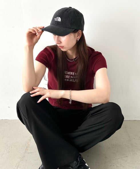 【】THE NORTH FACE(ザ・ノースフェイス)/コットン ワンポイント ロゴ刺繍 キャップ 帽子/TNF LOGO SOFT CAP | IM5262009 | ブラック系その他