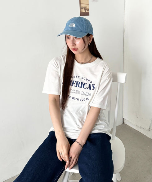 【】THE NORTH FACE(ザ・ノースフェイス)/コットン ワンポイント ロゴ刺繍 キャップ 帽子/TNF LOGO SOFT CAP | IM5262009 | ブルー