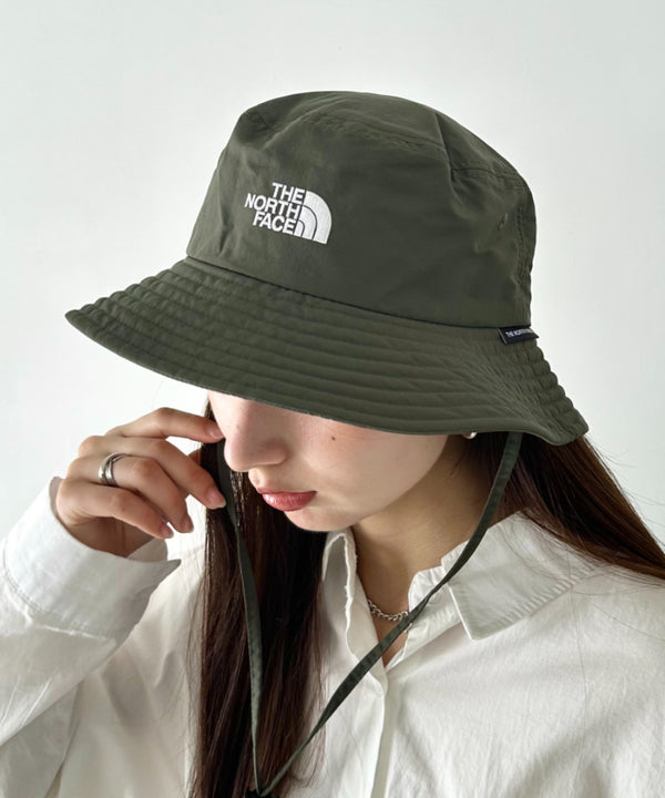【】THE NORTH FACE(ザ・ノースフェイス)/吸湿速乾 冷感素材 ナイロンバケットハット サファリハット アドベンチャーハット ロゴ刺繍/TNF LIGHT BUCKET HAT | IM5262011 | カーキ