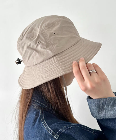 【】THE NORTH FACE(ザ・ノースフェイス)/吸湿速乾 冷感素材 ナイロンバケットハット サファリハット アドベンチャーハット ロゴ刺繍/TNF LIGHT BUCKET HAT | IM5262011 | ベージュ