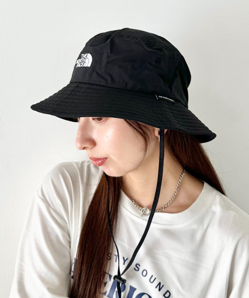 【】THE NORTH FACE(ザ・ノースフェイス)/吸湿速乾 冷感素材 ナイロンバケットハット サファリハット アドベンチャーハット ロゴ刺繍/TNF LIGHT BUCKET HAT | IM5262011 | ブラック