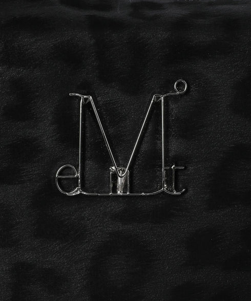 MUCENT(ムセント)/A4サイズ収納可 大容量 レオパード メタルロゴ ショルダーバッグ/ROZAN LEOPARD METAL LOGO SHOULDER BAG | AT1262015 | ブラック