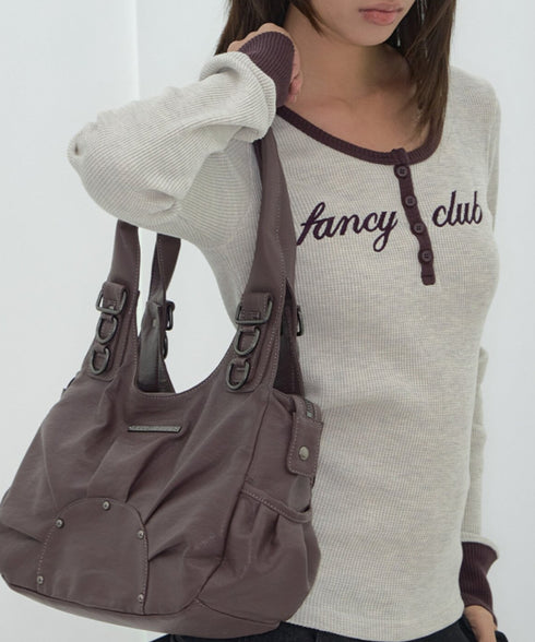 FANCY CLUB(ファンシークラブ)/大容量 ショルダー トート ホーボーバッグ/RANMA HOBO BAG | AT1262016 | ブラウン