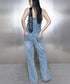 MUCENT(ムセント)/バック レタリング ワイド デニムパンツ/NOVA BACK LETTERING WIDE DENIM PANTS | AT2262017 | ライトブルー