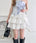 【チェック＆無地】ティアードフリルミニスカート | LO2265058 | ホワイト