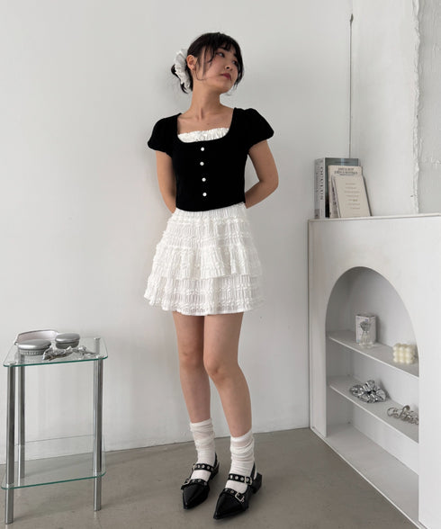 ホイップレースフリルミニスカパン | LO2265060 | ホワイト
