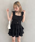 ホイップレースフリルミニスカパン | LO2265060 | ブラック