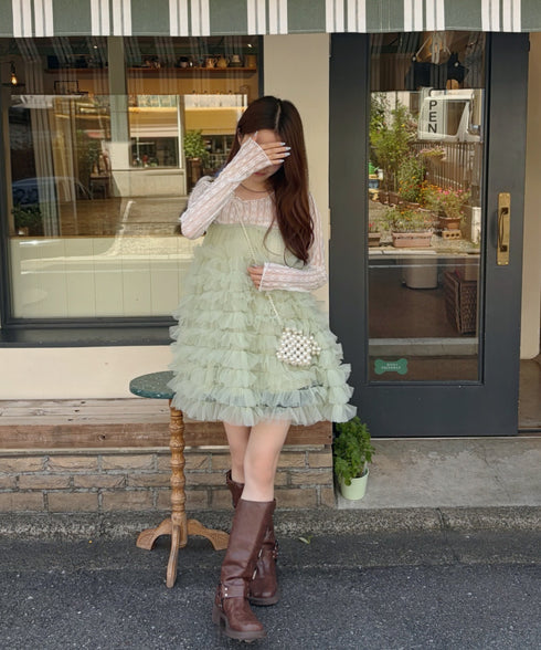 ルルチュールミニワンピース | LO2265069 | ライトグリーン