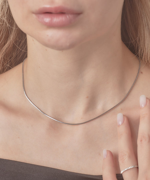 シンプルスネークチェーンネックレス1mm / simple snake necklace | SW4265083 | シルバー