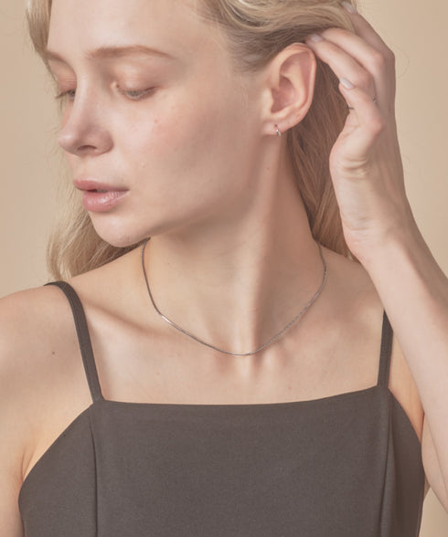 シンプルスネークチェーンネックレス1mm / simple snake necklace | SW4265083 | シルバー
