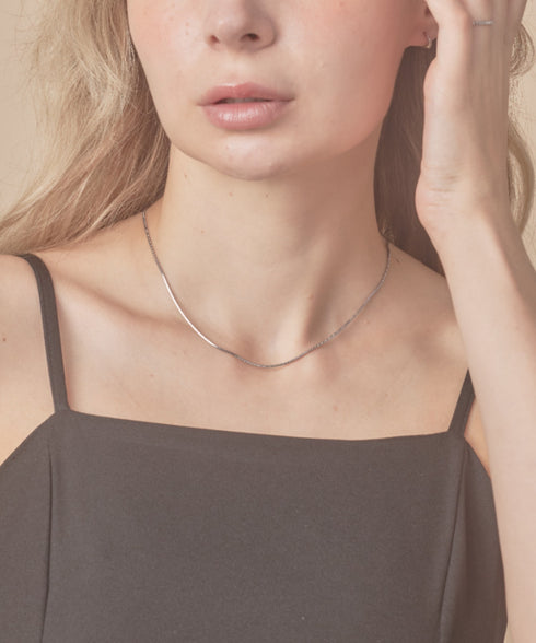 シンプルスネークチェーンネックレス1mm / simple snake necklace | SW4265083 | シルバー