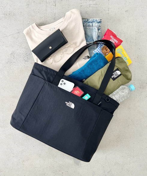 【】THE NORTH FACE(ザ・ノースフェイス)/PC A4収納可 大容量 トートバッグ ロゴプリント / LINDEN TOTE BAG | IM1262021 | ブラック