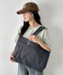 【】THE NORTH FACE(ザ・ノースフェイス)/PC A4収納可 大容量 トートバッグ ロゴプリント / LINDEN TOTE BAG | IM1262021 | チャコールグレー