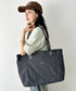 【】THE NORTH FACE(ザ・ノースフェイス)/PC A4収納可 大容量 トートバッグ ロゴプリント / LINDEN TOTE BAG | IM1262021 | チャコールグレー