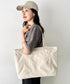 【】THE NORTH FACE(ザ・ノースフェイス)/PC A4収納可 大容量 トートバッグ ロゴプリント / LINDEN TOTE BAG | IM1262021 | クリーム