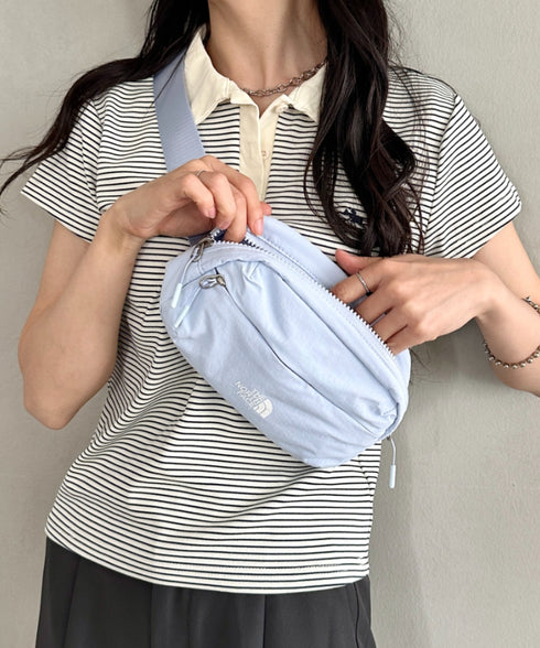 【】THE NORTH FACE(ザ・ノースフェイス)/ボディバッグ ウエストポーチ ヒップサック ロゴプリント/LINDEN HIP SACK | IM1262022 | ライトブルー