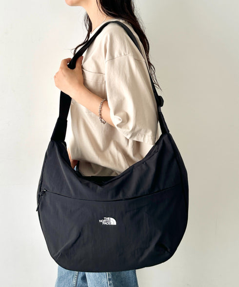 【】THE NORTH FACE(ザ・ノースフェイス)/2WAY ロゴプリント ショルダーバッグ ホーボーバッグ/LINDEN HOBO CROSSBODY | IM1262023 | ブラック