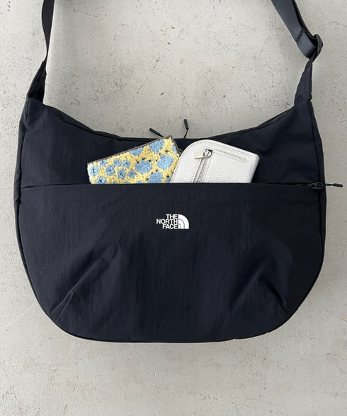 【】THE NORTH FACE(ザ・ノースフェイス)/2WAY ロゴプリント ショルダーバッグ ホーボーバッグ/LINDEN HOBO CROSSBODY | IM1262023 | チャコールグレー