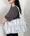 【】THE NORTH FACE(ザ・ノースフェイス)/ショルダートートバッグ ギャザーデザイン ロゴプレート/BONNEY SR SHOULDER TOTE | IM1262024 | ライトグレー