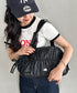 【】THE NORTH FACE(ザ・ノースフェイス)/ショルダートートバッグ ギャザーデザイン ロゴプレート/BONNEY SR SHOULDER TOTE | IM1262024 | ブラック