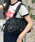 【】THE NORTH FACE(ザ・ノースフェイス)/ショルダートートバッグ ギャザーデザイン ロゴプレート/BONNEY SR SHOULDER TOTE | IM1262024 | ブラック
