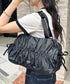 【】THE NORTH FACE(ザ・ノースフェイス)/ショルダートートバッグ ギャザーデザイン ロゴプレート/BONNEY SR SHOULDER TOTE | IM1262024 | ブラック