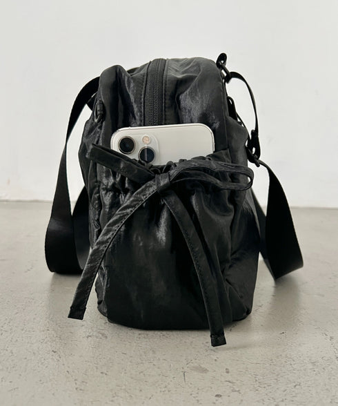 【】THE NORTH FACE(ザ・ノースフェイス)/ショルダートートバッグ ギャザーデザイン ロゴプレート/BONNEY SR SHOULDER TOTE | IM1262024 | ブラック