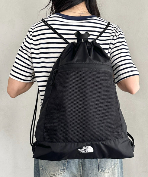 【】THE NORTH FACE(ザ・ノースフェイス)/ナップサック サブバッグ メッシュ シューズバッグ ロゴプリント/STANDARD MULTI BAG | IM1262025 | ブラック