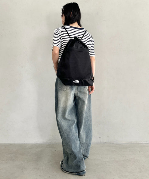 【】THE NORTH FACE(ザ・ノースフェイス)/ナップサック サブバッグ メッシュ シューズバッグ ロゴプリント/STANDARD MULTI BAG | IM1262025 | ブラック