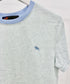 POLOCHAMPS(ポロチャンプス)/ ワンポイント刺繍 クルーネック半袖Tシャツ ボーダー/刺繍Tシャツ | IM2262028 | サックスブルー