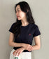 POLOCHAMPS(ポロチャンプス)/無地 ワンポイント刺繍 クロップド丈 短丈 クルーネック/カラー刺繍Tシャツ | IM2262031 | ネイビー