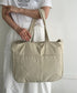 A4収納可 軽量２WAYナイロントートバッグ ショルダーバッグ マザーズバッグ 通勤 通学 | MD1265054 | ライトベージュ