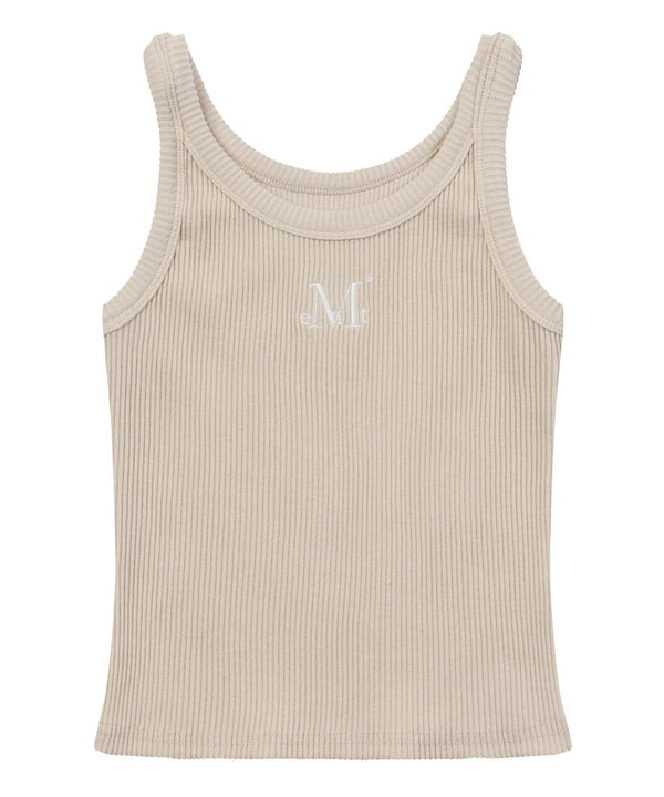 MUCENT(ムセント)/バック ディティール スリーブレス アメスリ タンクトップ/BACK DETAIL SIGNATURE SLEEVELESS | AT2262042 | ベージュ