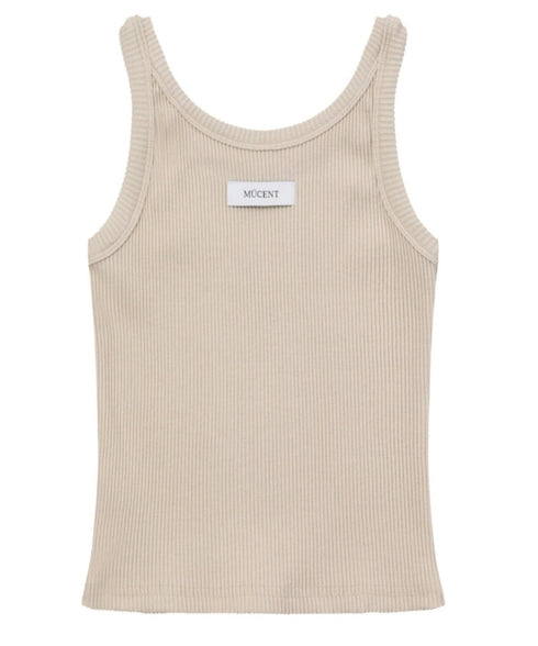 MUCENT(ムセント)/バック ディティール スリーブレス アメスリ タンクトップ/BACK DETAIL SIGNATURE SLEEVELESS | AT2262042 | ベージュ