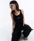 MUCENT(ムセント)/バック ディティール スリーブレス アメスリ タンクトップ/BACK DETAIL SIGNATURE SLEEVELESS | AT2262042 | ブラック