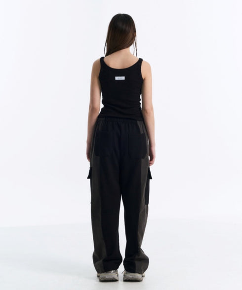 MUCENT(ムセント)/バック ディティール スリーブレス アメスリ タンクトップ/BACK DETAIL SIGNATURE SLEEVELESS | AT2262042 | ブラック