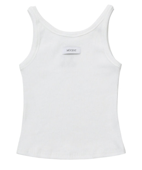 MUCENT(ムセント)/バック ディティール スリーブレス アメスリ タンクトップ/BACK DETAIL SIGNATURE SLEEVELESS | AT2262042 | ホワイト