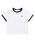MUCENT(ムセント)/バックロゴ 配色 リングカラー クロップド 半袖 Tシャツ/RINGER HALF T | AT2262043 | ホワイト