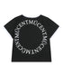 MUCENT(ムセント)/バックロゴ 配色 リングカラー クロップド 半袖 Tシャツ/RINGER HALF T | AT2262043 | ブラック