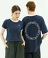 MUCENT(ムセント)/バックロゴ 配色 リングカラー クロップド 半袖 Tシャツ/RINGER HALF T | AT2262043 | ネイビー