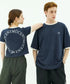 MUCENT(ムセント)/バックロゴ 配色 リングカラー クロップド 半袖 Tシャツ/RINGER HALF T | AT2262043 | ネイビー