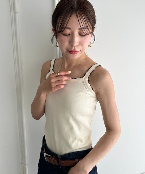 単品使いやインナーとしても♪配色キャミソール | MD2262025 | アイボリー