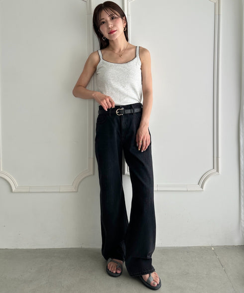 単品使いやインナーとしても♪配色キャミソール | MD2262025 | ライトグレー
