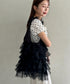 【A4収納可】チュールフリルトートバッグ | MD1265087 | ブラック