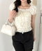 タックフリル花柄レースブラウス | CL2262036 | アイボリー