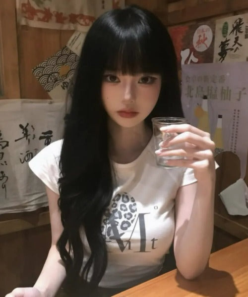 MUCENT(ムセント)/レオパード ヒョウ柄 ハート ハーフ クロップド Tシャツ トップス/SIERRA LEOPARD HEART HALF T UNISEX | AT2262062 | ホワイト系その他