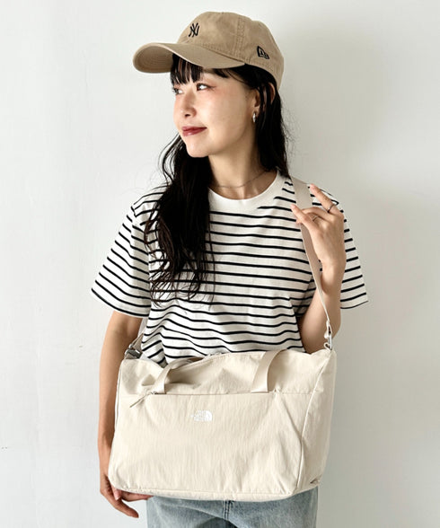 【】THE NORTH FACE(ザ・ノースフェイス)/2WAY 大容量 PC収納可 ショルダー トラベル ダッフルバッグ ロゴプリント/LINDEN DUFFLE BAG S | IM1262063 | クリーム