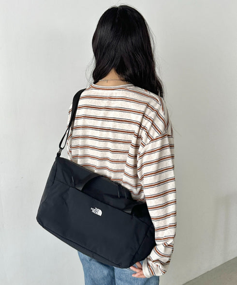 【】THE NORTH FACE(ザ・ノースフェイス)/2WAY 大容量 PC収納可 ショルダー トラベル ダッフルバッグ ロゴプリント/LINDEN DUFFLE BAG S | IM1262063 | ブラック