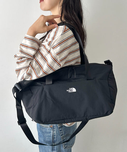【】THE NORTH FACE(ザ・ノースフェイス)/2WAY 大容量 PC収納可 ショルダー トラベル ダッフルバッグ ロゴプリント/LINDEN DUFFLE BAG S | IM1262063 | ブラック