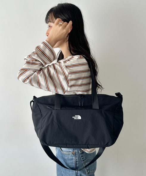 【】THE NORTH FACE(ザ・ノースフェイス)/2WAY 大容量 PC収納可 ショルダー トラベル ダッフルバッグ ロゴプリント/LINDEN DUFFLE BAG S | IM1262063 | ブラック